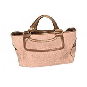 Celine Tan Suede and Leather Boogie Bag